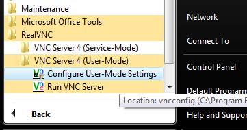 Wählen Sie Configure User-Mode Settings