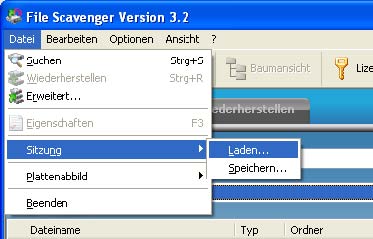Befehle zum Laden einer Sitzung