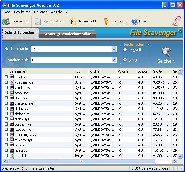 Files in List View