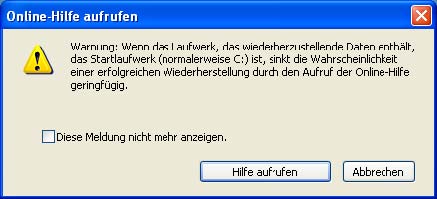 Öffnen der Online-Hilfe.