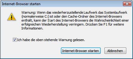 Aufruf des Internet-Browsers, um eine Lizenz zu erwerben