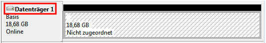 Fehlerhaftes Laufwerk in Disk Manager
